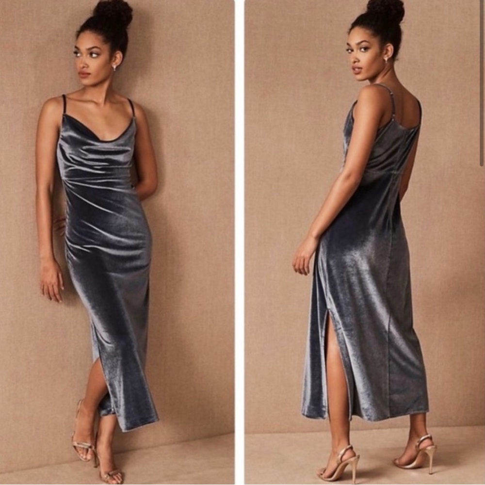 BHLDN scoop neck midi dress